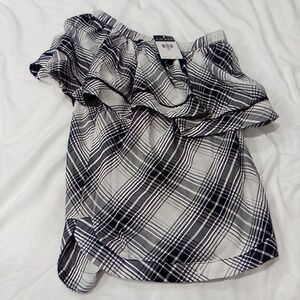 Lauren Ralph Lauren Black and White Plaid Blouse